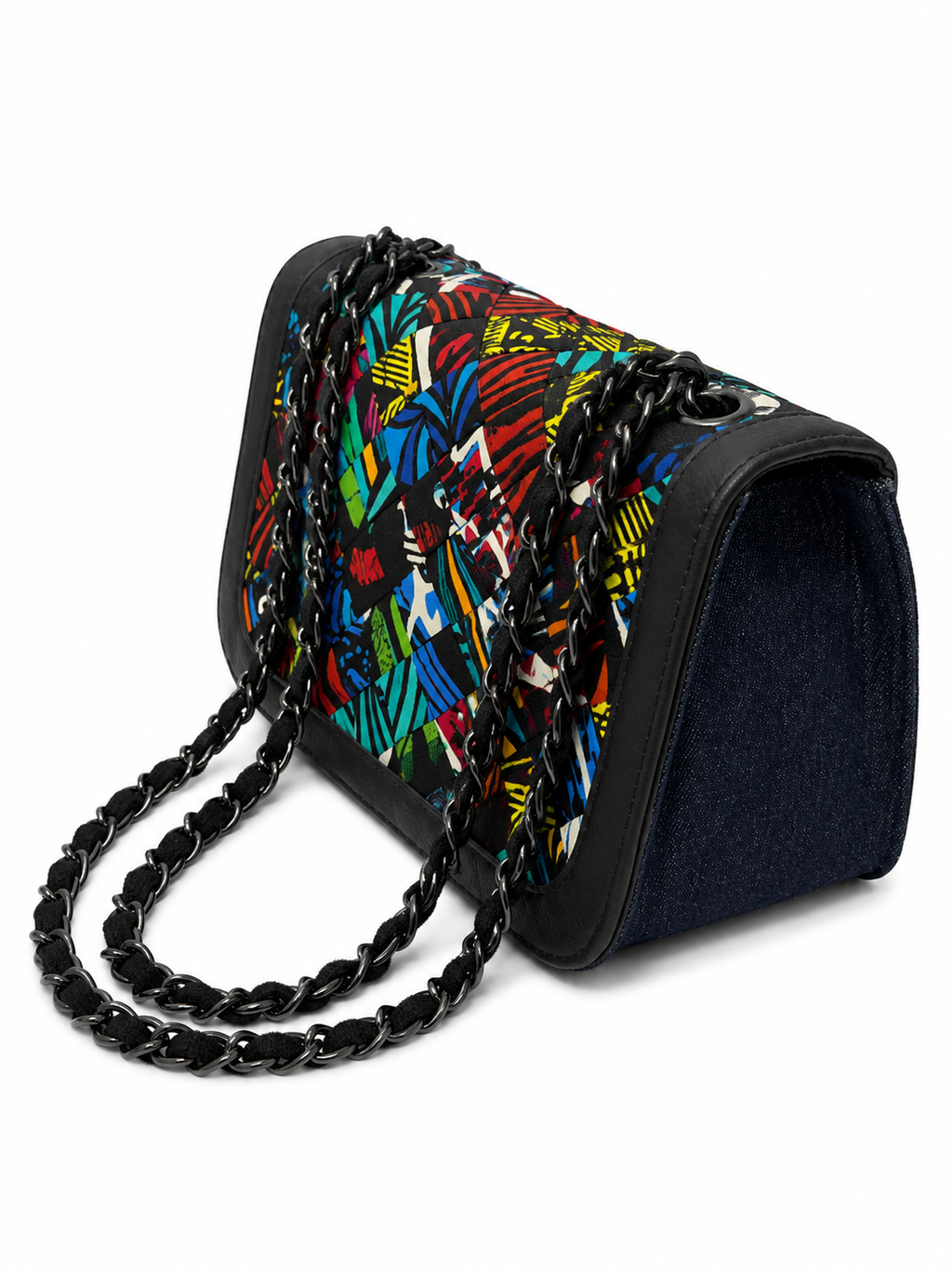 Handcrafted Ankara Basket Weave Handbag