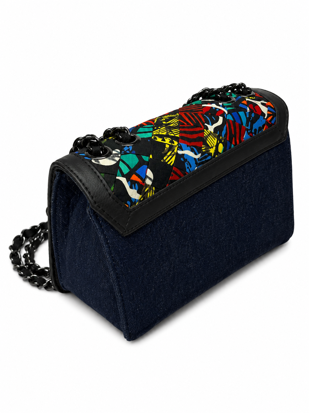 Handcrafted Ankara Basket Weave Handbag
