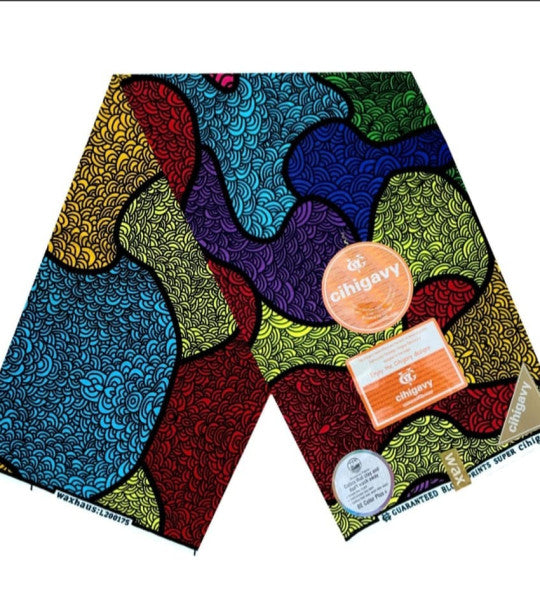 Multicolor Ankara Fabric